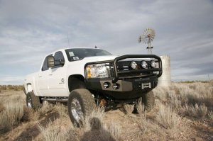 Chevrolet 2500 Front Bumper - Road Armor - Stealth Winch Bumper w/Lonestar Guard - Tex Blk - `11-`14